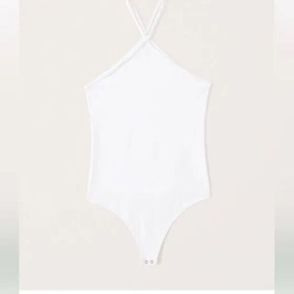 Abercrombie & Fitch seamless white halter neck bodysuit, XL NWT - Picture 5 of 6